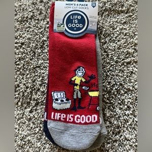 Life Is Good Men’s 6 Pack Low Cut Socks  - Fits 6-12.5